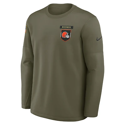 Cleveland Browns Salute to Service Sideline Triumphant Win Coach Men's Nike NFL Pullover Crew