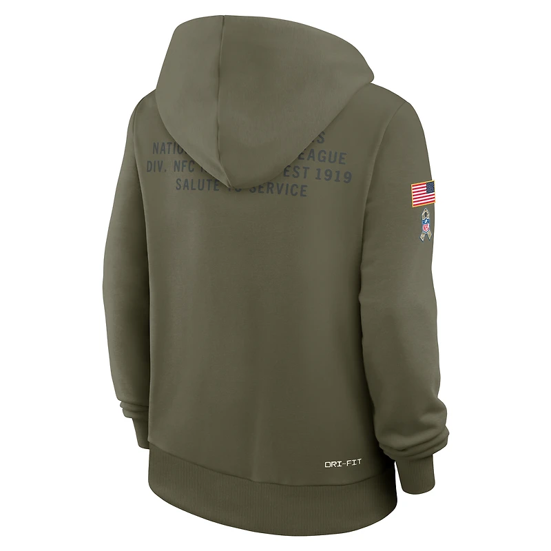 Green Bay Packers Salute to Service Sideline Women's Nike Dri-FIT NFL Pullover Hoodie