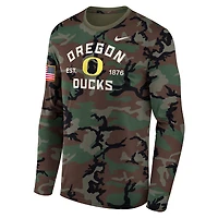 Oregon 2025 Military Appreciation Legend Men's Nike Dri-FIT College Long-Sleeve T-Shirt