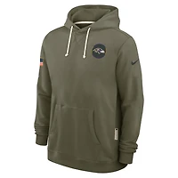Baltimore Ravens Salute to Service Sideline Dominant Force Men's Nike Dri-FIT NFL Pullover Hoodie