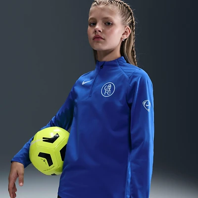 Chelsea FC Strike Third Big Kids' Nike Dri-FIT Total 90 Soccer Knit Drill Top