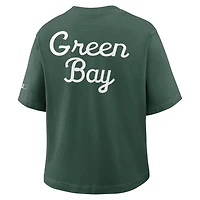 Green Bay Packers Rewind Pocket Boxy Women's Nike NFL T-Shirt