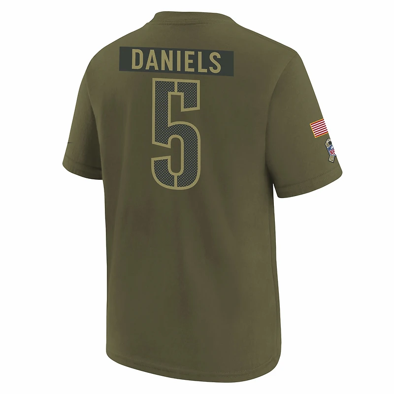 Jayden Daniels Washington Commanders Salute to Service Big Kids’ Nike NFL T-Shirt
