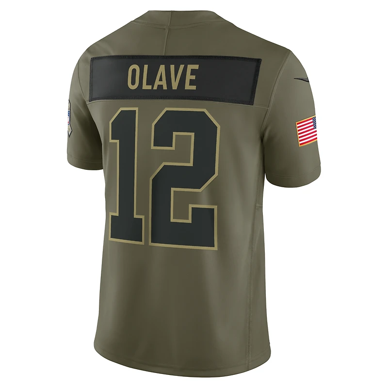 Chris Olave New Orleans Saints Salute to Service Men's Nike Dri-FIT NFL Limited Jersey