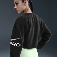 Nike Pro Women's Dri-FIT Loose Crew-Neck French Terry Sweatshirt
