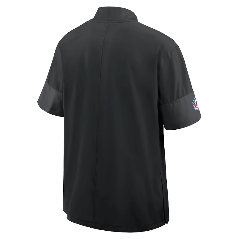 New York Jets Sideline Coach Men's Nike NFL 1/2-Zip Short-Sleeve Jacket