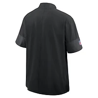 New York Jets Sideline Coach Men's Nike NFL 1/2-Zip Short-Sleeve Jacket