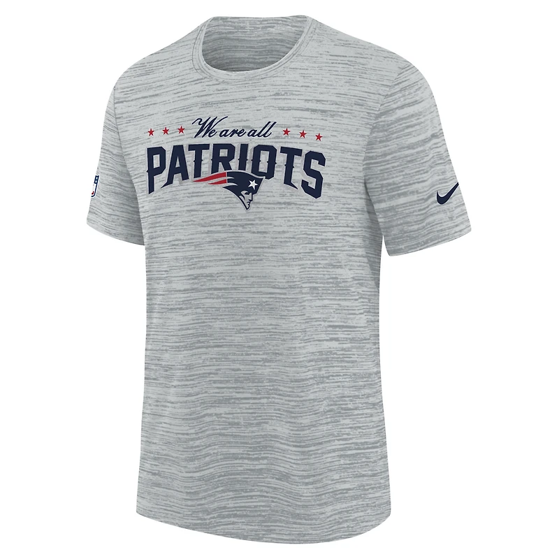 New England Patriots Rivalry Sideline Velocity Big Kids' Nike Dri-FIT NFL T-Shirt