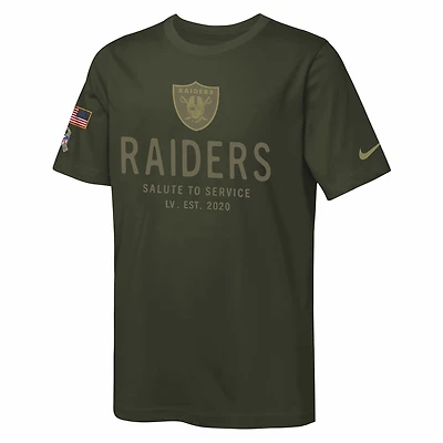 Las Vegas Raiders Salute to Service Sideline Big Kids’ Nike Dri-FIT NFL T-Shirt