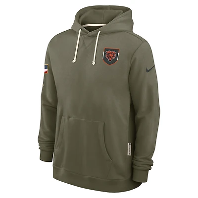 Chicago Bears Salute to Service Sideline Dominant Force Men's Nike Dri-FIT NFL Pullover Hoodie