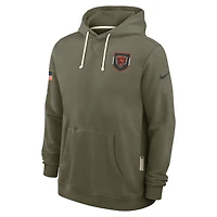 Chicago Bears Salute to Service Sideline Dominant Force Men's Nike Dri-FIT NFL Pullover Hoodie