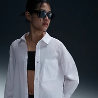 Nike Sportswear Chill Poplin Women's Loose Long-Sleeve Button-Up Top