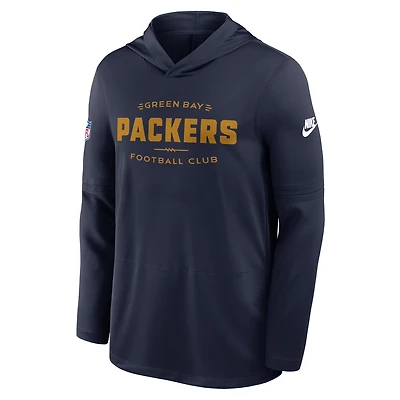 Green Bay Packers Pass Accuracy Men's Nike Dri-FIT NFL Long-Sleeve Hooded Top