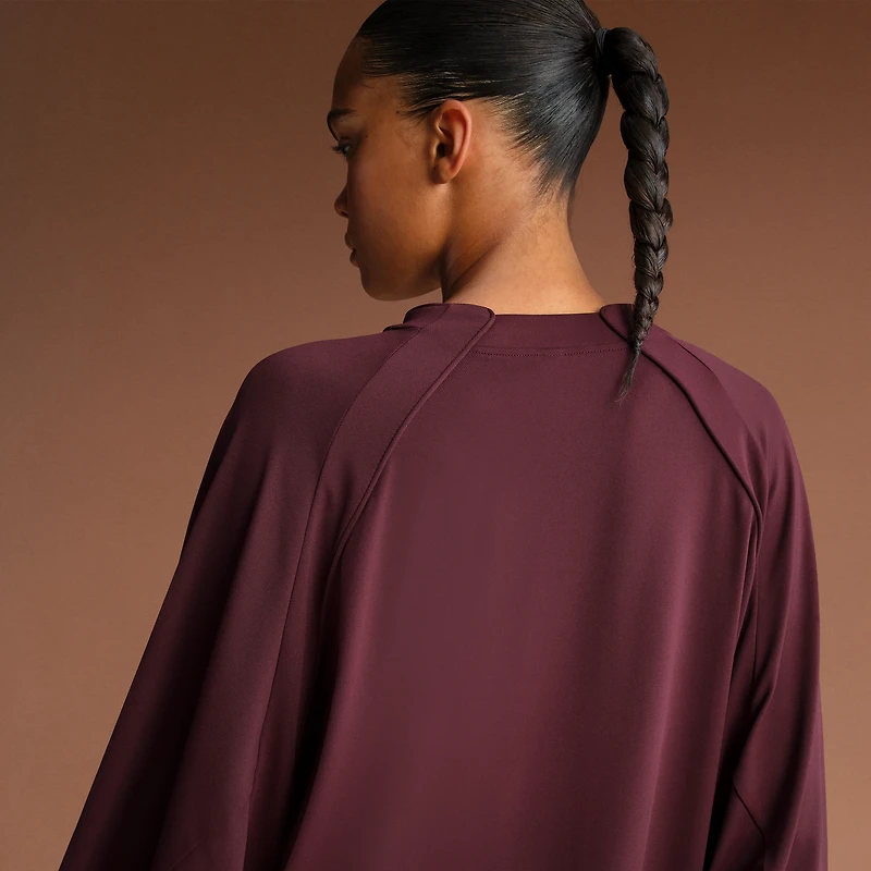 NikeSKIMS Airy Women's Oversized V-Neck Long-Sleeve Top