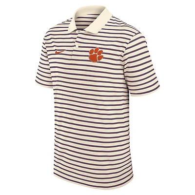 Clemson Striped Men's Nike Dri-FIT College Polo