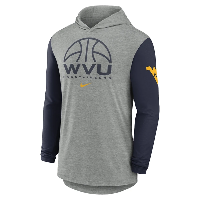 West Virginia Basketball Men's Nike Dri-FIT College Long-Sleeve Hooded T-Shirt
