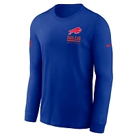 Buffalo Bills Sideline Team Issue Men's Nike Dri-FIT NFL Long-Sleeve T-Shirt