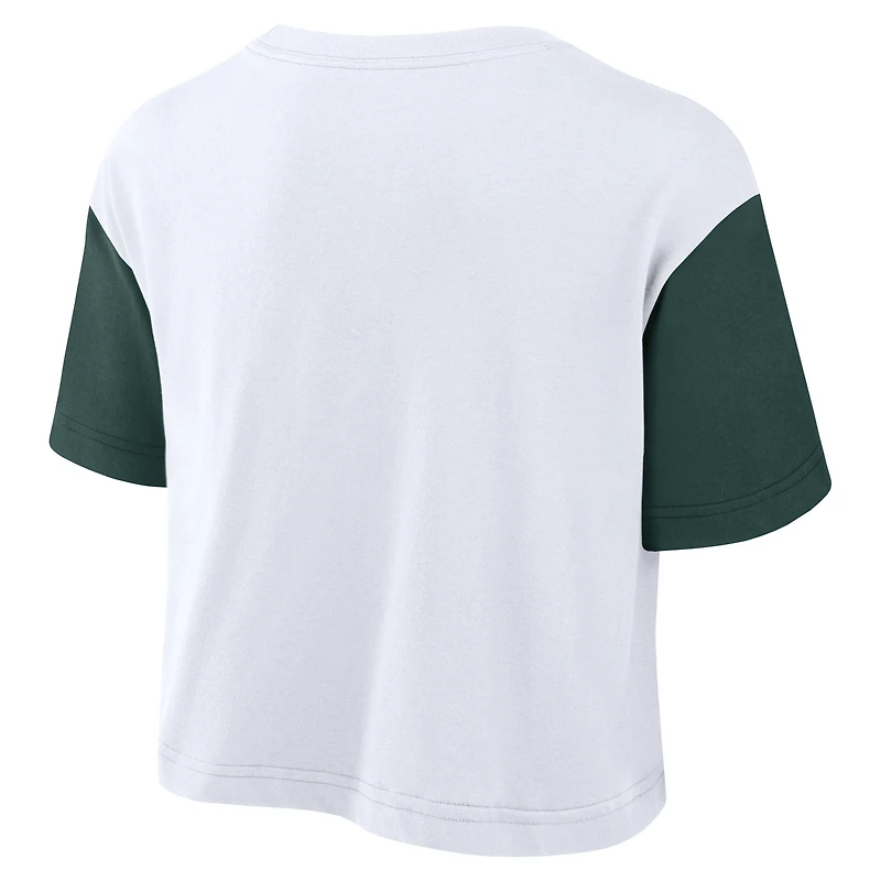 Michigan State Script Women's Nike Dri-FIT College Cropped T-Shirt