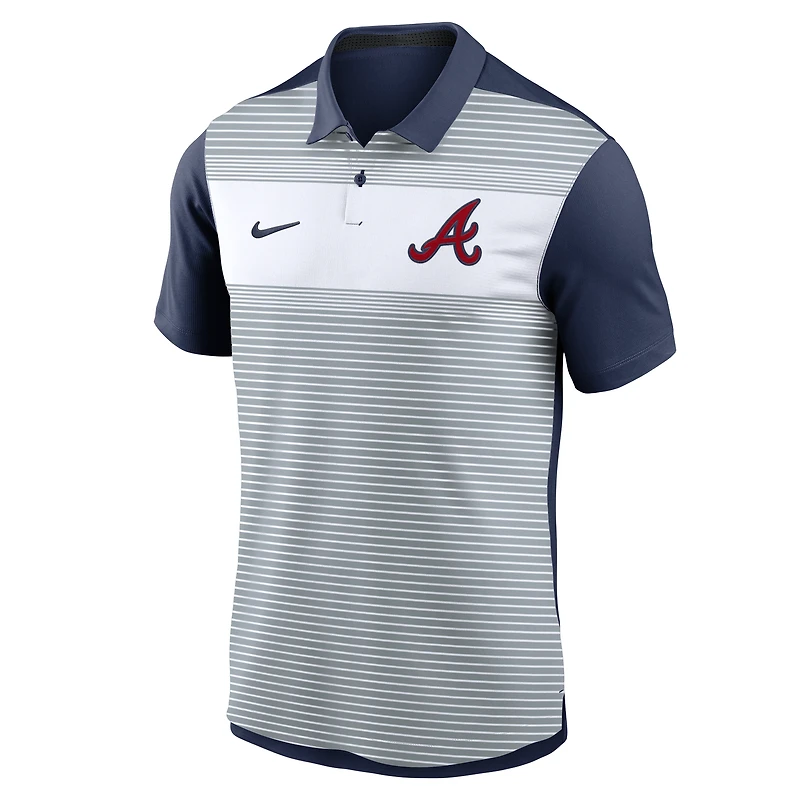 Atlanta Braves Striped Vapor Polo Men's Nike Dri-FIT MLB