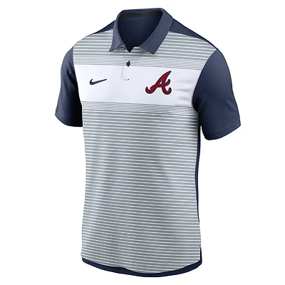 Atlanta Braves Striped Vapor Polo Men's Nike Dri-FIT MLB