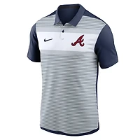 Atlanta Braves Striped Vapor Polo Men's Nike Dri-FIT MLB