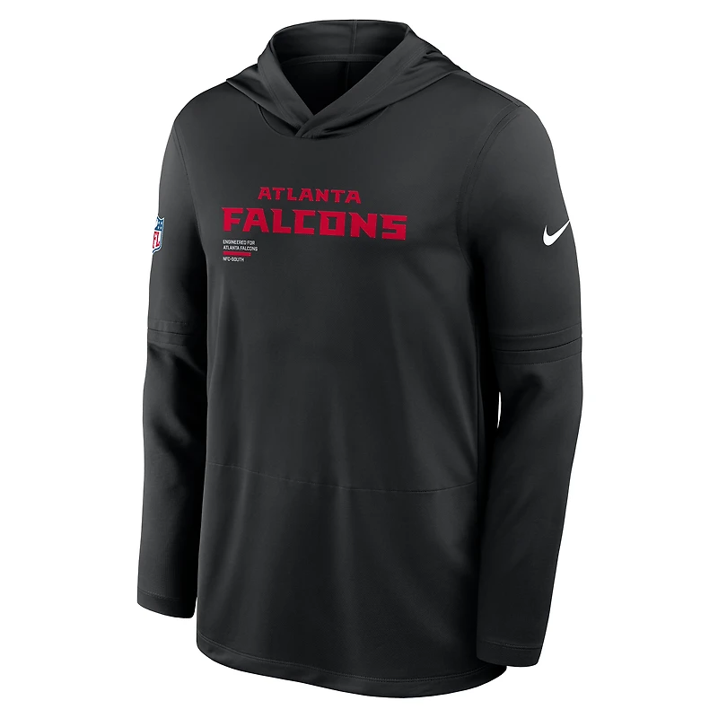 Atlanta Falcons Pure Fury Sideline Men's Nike Dri-FIT NFL Long-Sleeve Hooded Top