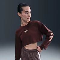 Nike Sportswear Women's Oversized Long-Sleeve Cropped Graphic T-Shirt