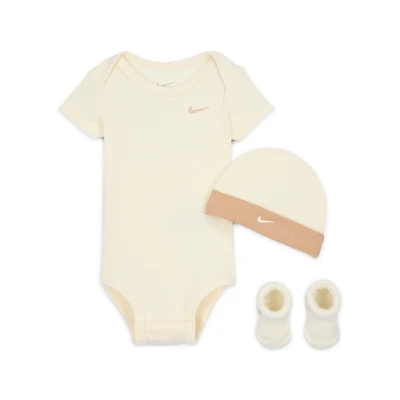 Nike Baby (6-12M) Waffle Knit Bodysuit 3-Piece Set
