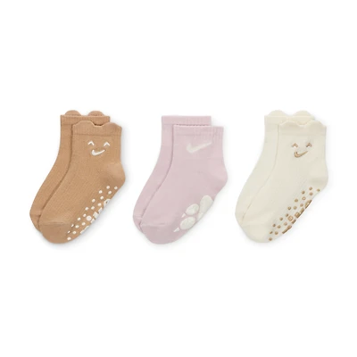 Nike Cozy Comfort Baby (0-6M) Ribbed Gripper Socks (3 Pairs)