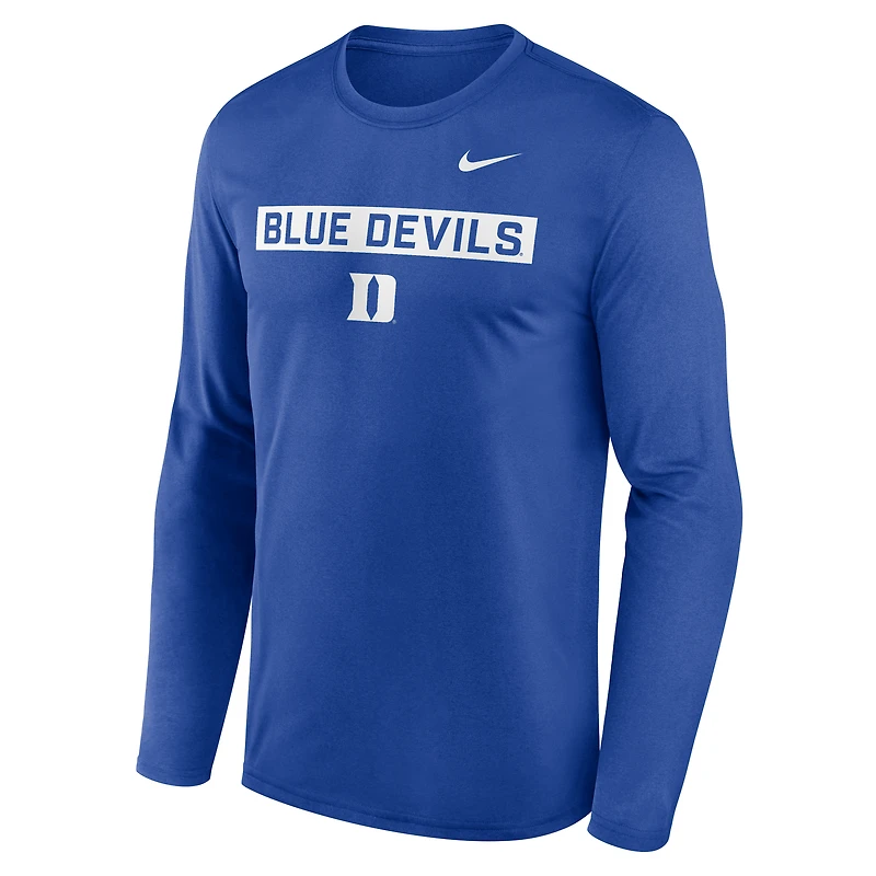 Duke Primetime Legend 2-Hit Men's Nike Dri-FIT College Long-Sleeve T-Shirt