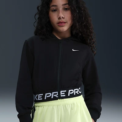 Nike Pro Fleece Big Kids' (Girls') Dri-FIT Full-Zip Hoodie
