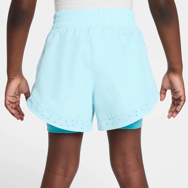Nike Dri-FIT Sunny Swoosh Little Kids' 2-Fer Shorts