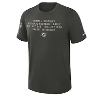 Miami Dolphins Salute to Service Slub Men's Nike Dri-FIT NFL T-Shirt