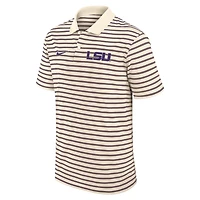 LSU Striped Men's Nike Dri-FIT College Polo