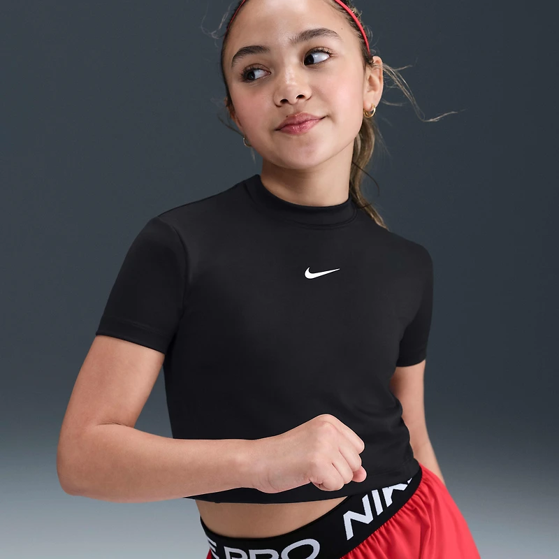 Nike Pro Girls' Dri-FIT Short-Sleeve Top