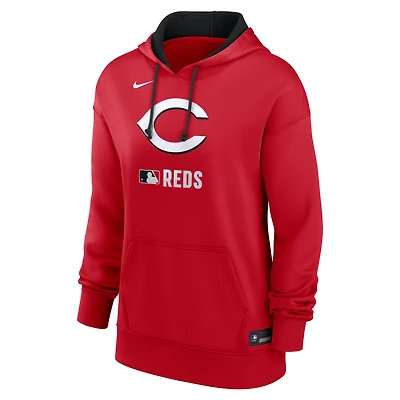 Cincinnati Reds Authentic Collection Women's Nike Therma MLB Pullover Hoodie