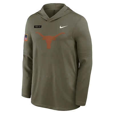 Texas 2025 Military Appreciation Men's Nike Dri-FIT College Long-Sleeve Hooded Top