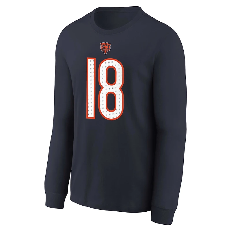 Chicago Bears Caleb Williams Big Kids' Long-Sleeve NFL T-Shirt