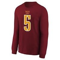 Washington Commanders Jayden Daniels Big Kids' Long-Sleeve NFL T-Shirt