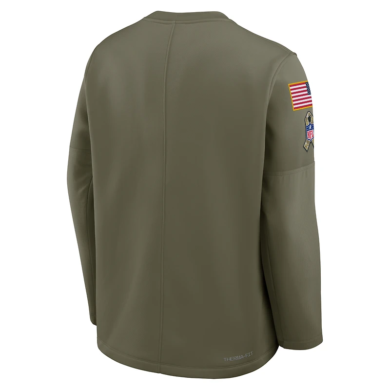 Baltimore Ravens Salute to Service Sideline Triumphant Win Coach Men's Nike NFL Pullover Crew