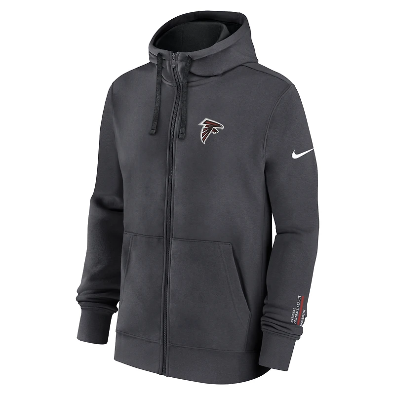 Atlanta Falcons Playbook Page Club Men's Nike NFL Full-Zip Hoodie
