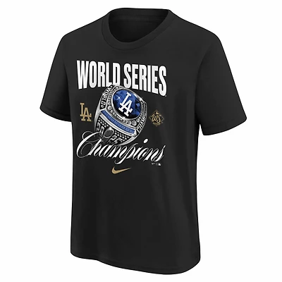 Los Angeles Dodgers 2025 World Series Champions Ring Big Kids' Nike MLB T-Shirt