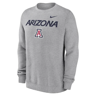 Arizona Wildcats Primetime Primary Stack Men's Nike College Pullover Crew