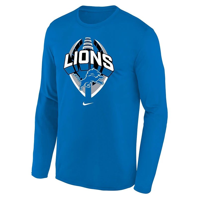 Detroit Lions Legend Icon Big Kids' Nike Dri-FIT NFL Long-Sleeve T-Shirt