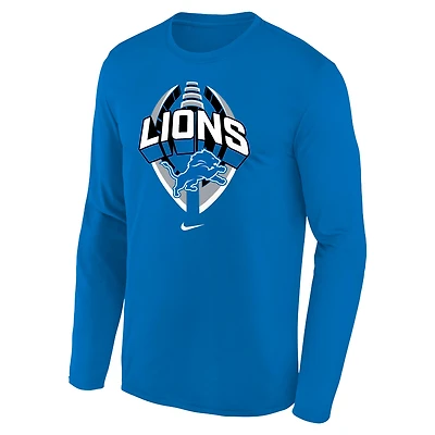 Detroit Lions Legend Icon Big Kids' Nike Dri-FIT NFL Long-Sleeve T-Shirt