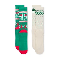 Nike Everyday Plus Cushioned Winter Wonderland Crew Socks (2 Pairs)
