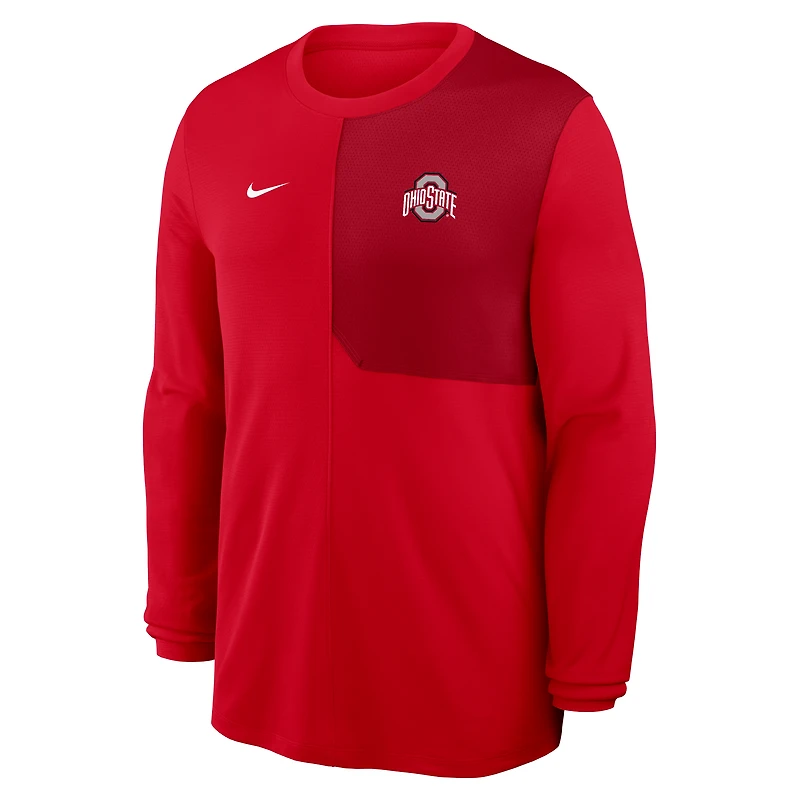 Ohio State Sideline Coach Men's Nike Dri-FIT College Long-Sleeve Top