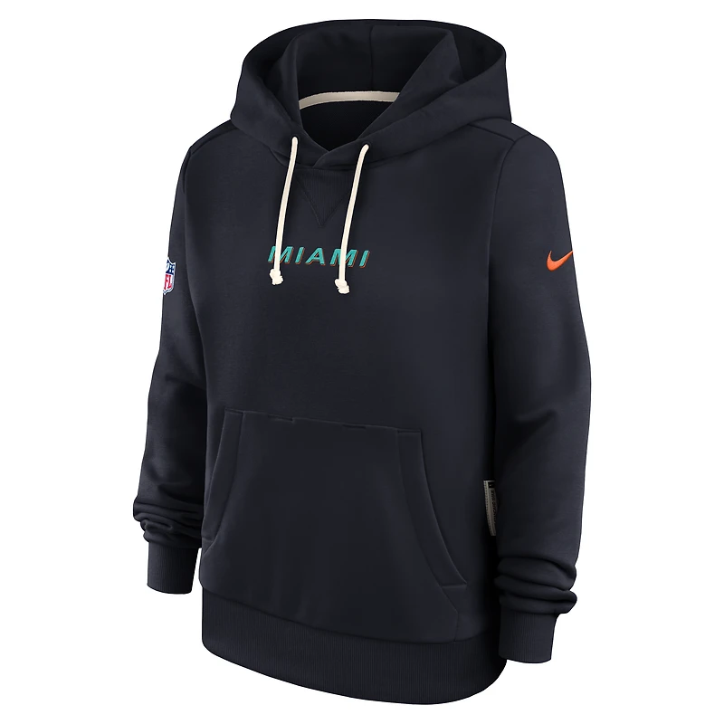 Miami Dolphins Rivalries Collection Sideline Women's Nike Dri-FIT NFL Pullover Hoodie
