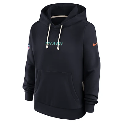 Miami Dolphins Rivalries Collection Sideline Women's Nike Dri-FIT NFL Pullover Hoodie