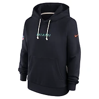 Miami Dolphins Rivalries Collection Sideline Women's Nike Dri-FIT NFL Pullover Hoodie